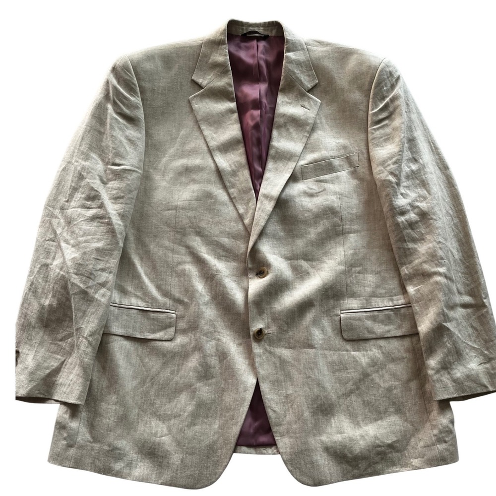 Alan Flusser Light Tan Linen Sport Coat
